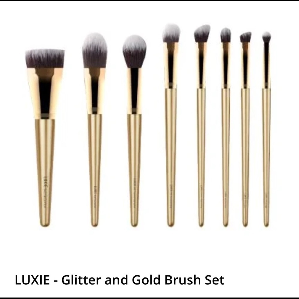 LUXIE GLITTER AND GOLD BRUSH SET